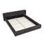 Structure de lit tapissier grand format avec tissu épais, lit plateforme grand format en chenille avec tête de lit et structure solide-1280512679