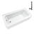 Streamline 66 in. x 32 in. Acrylic Left-Hand Drain Alcove Bathtub in Glossy White With External Drain-101700381