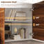 Bureau d'ordinateur en L avec armoire de rangement et tiroirs, bureau d'angle avec espace de travail flexible-1711026472