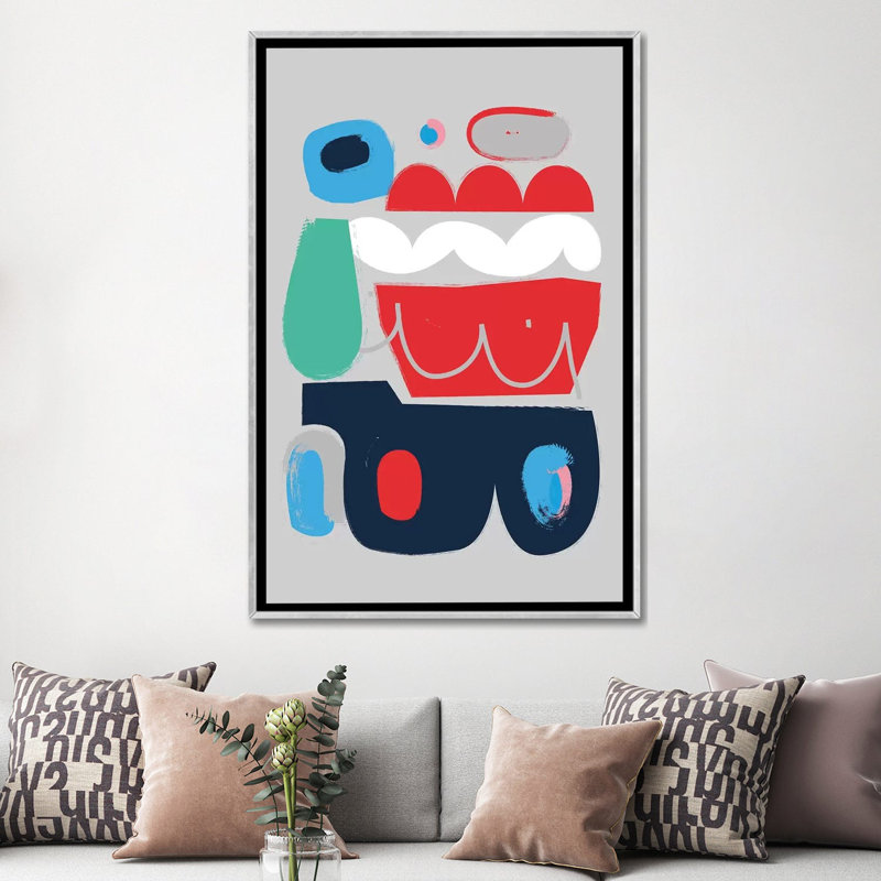 Dragon par Alessandro La civita - impression d'art graphique, H 60 po x l 40po x P 1,5 po, Toile avec cadre argenté