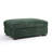 Upholstered Green Faux Rabbit Fur Flannel Rectangle Ottoman, Single Ottoman Modular Part For Sectional Sofa-2109808848