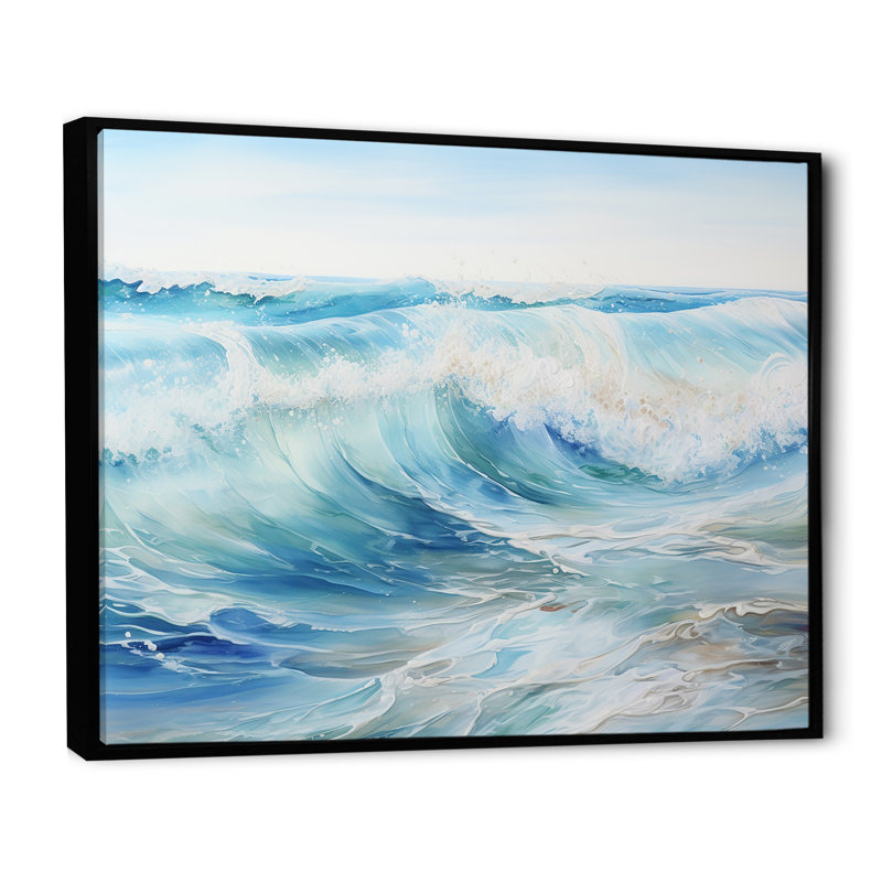 Ocean Charm III, impression sur toile, H 12 po x l 20 po x P 1 po, Cadre flottant noir