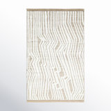 Drift Rug: Naturalist Hand Knotted - Flatweave Rug in White/Natural