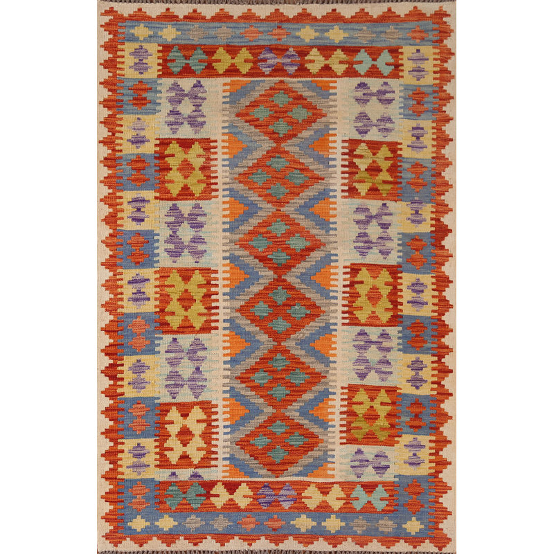 Tapis rectangulaire unique en laine 4 pi 1 po x 6 pi 5 po Jennifer