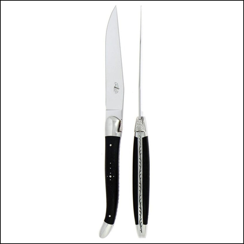 2 - Piece Stainless Steel Steak Knife Set, Ebony