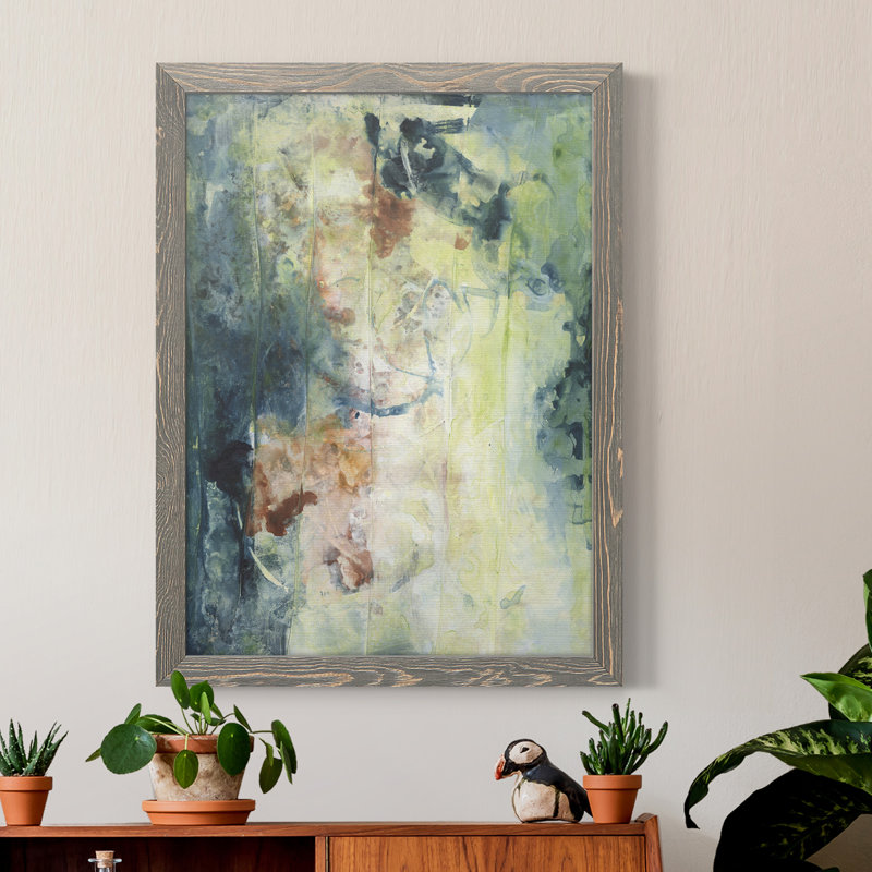 " Nature's Elements I " Painting, 24" H x 20" W x 1" D, Gray
