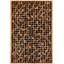 Tapis géométrique noir en laine noué à la main à motif géométrique 5 pi 10 po x 8 pi 9 po Baccio