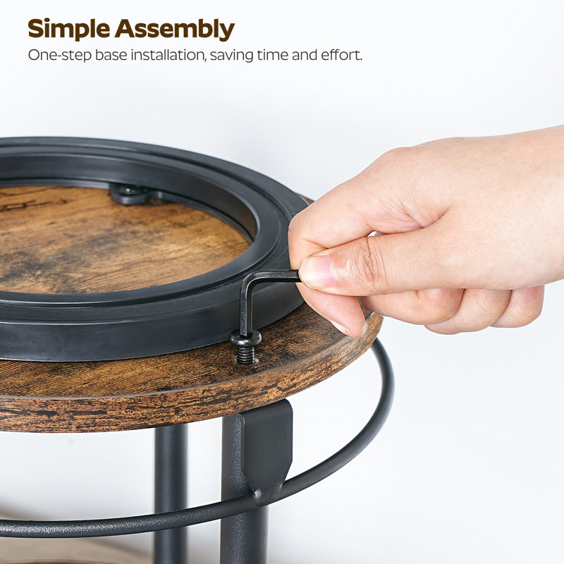 2 Tier Rotating Spice Rack, Brown/Black