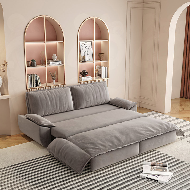 3-in-1 Convertible Sleeper Sofa, Grey