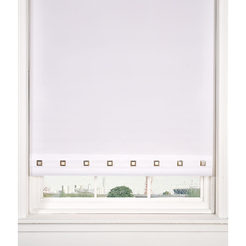 Blackout Roller Blind, White, 165 cm L x 60 cm W