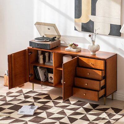 Buffet de rangement moderne en bois massif minimaliste