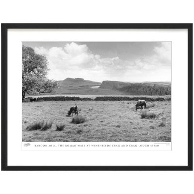 Bardon Mill, The Roman Wall At Winshields Crag And Crag Lough C1960 - Single Picture Frame Print