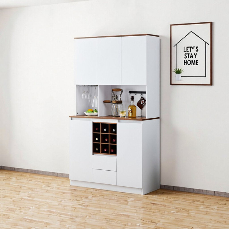 Armoire-buffet 68,9 po rustique blanc Farmhouse