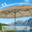 Parasol de patio en chaume 15 pi avec base Tiki-1493435881