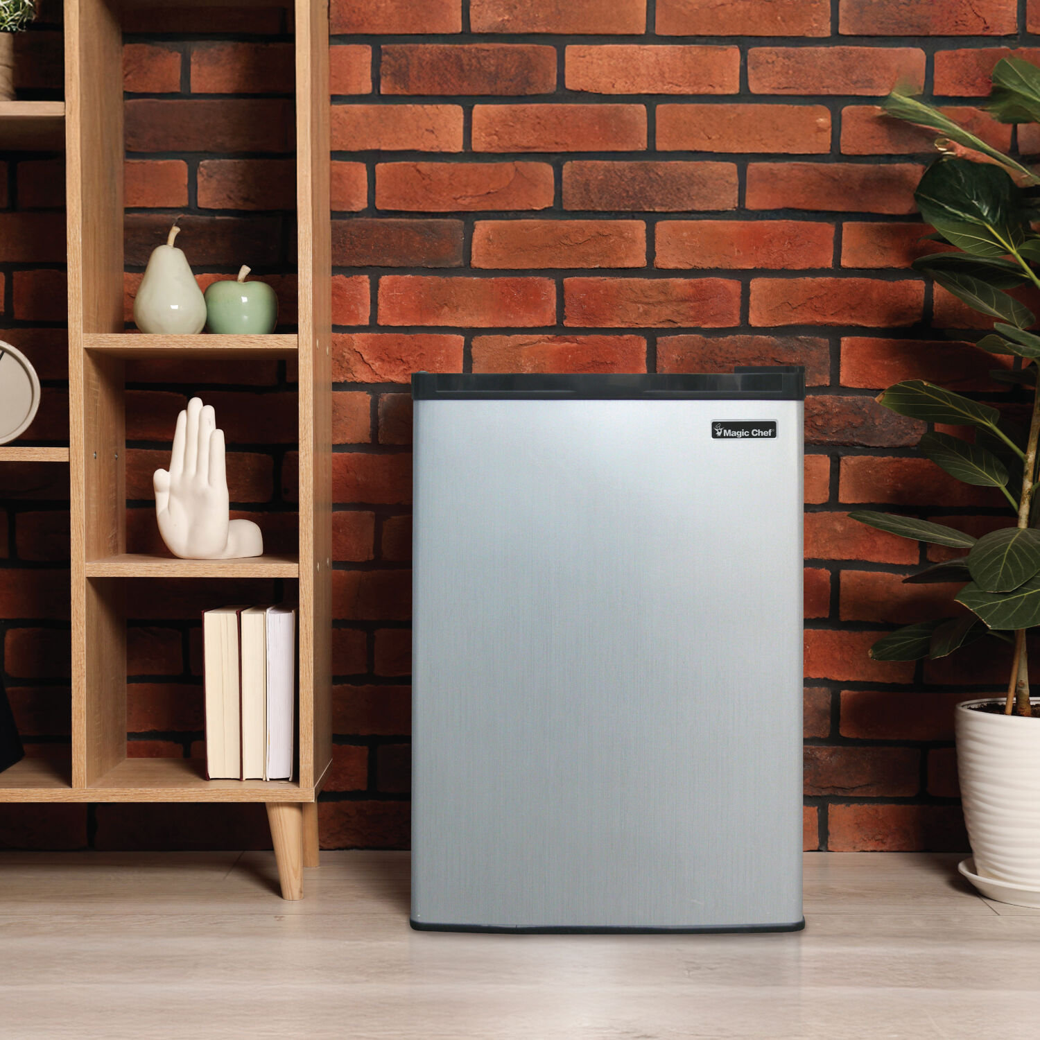 Magic Chef 2.6-cu. ft. Mini Refrigerator with Freezer Compartment in Stainless Steel | Fridge.com