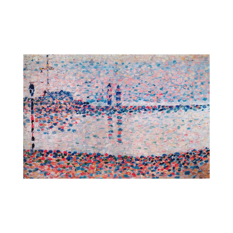 Study For The Channel At Gravelines by Georges Seurat - Wrapped Canvas Painting