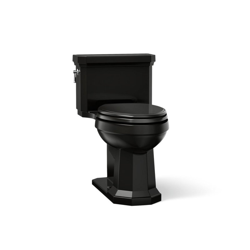 Kathryn™ 1.28 GPF Water Efficient Elongated One-Piece toilet (Seat Included), Black
