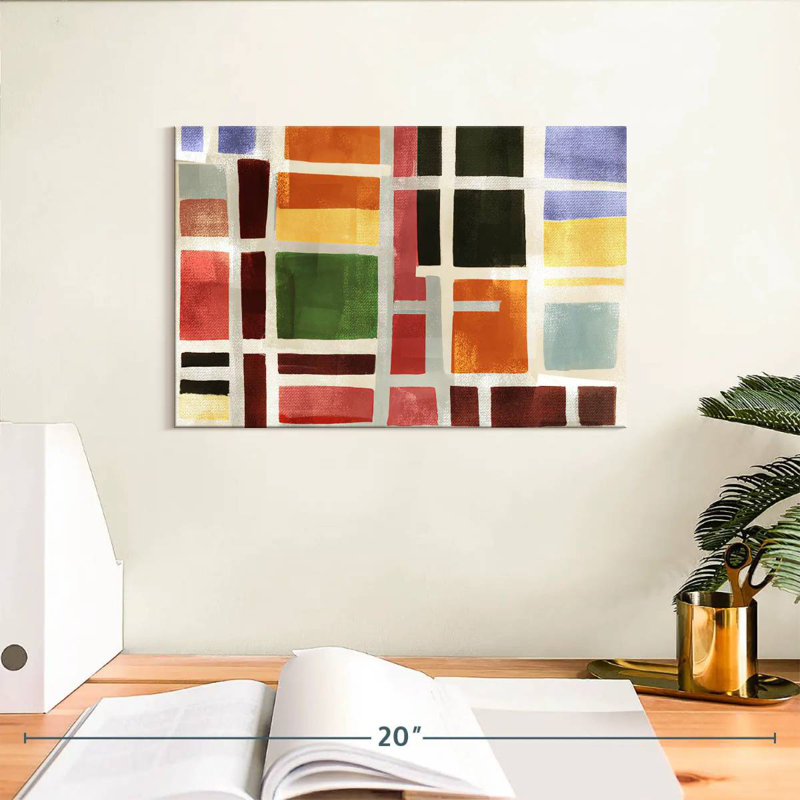 Fenêtre colorée abstraite Avery, H 8 po x l 12 po