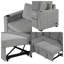 Canapé modulaire convertible 84,7 po avec repose-pieds-896135712