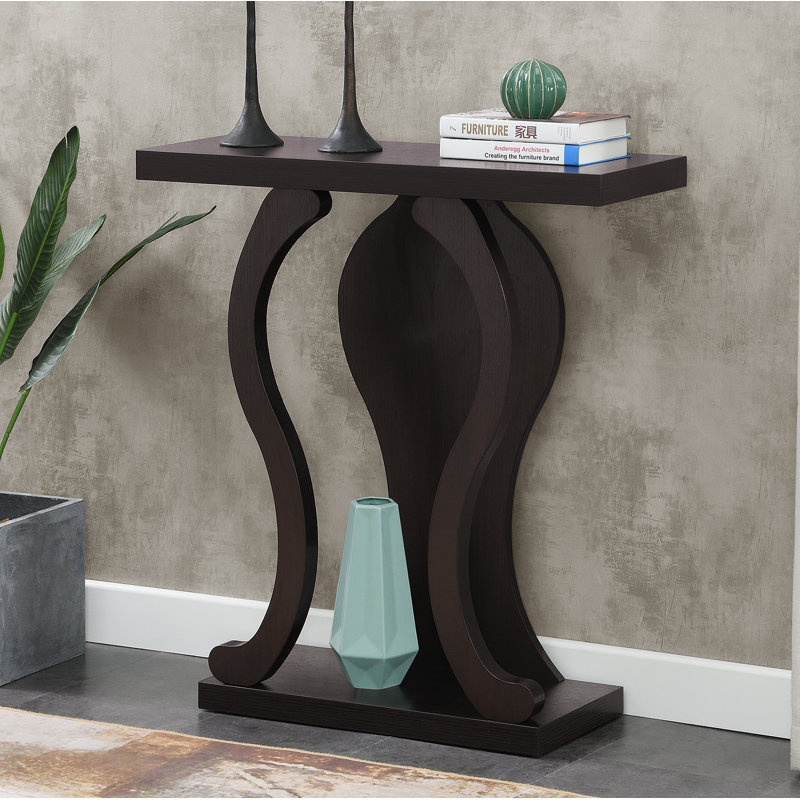 Hubbert 31.5'' Console Table, Espresso, 34" H x 31.5" W x 11.5" D