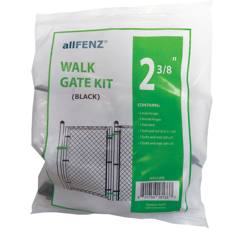 2-3/8 in. Walk Gate Kit Black