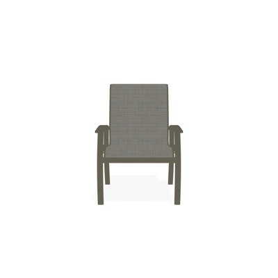 Chaise de salle à manger à accoudoirs avec cadre en aluminium Belle Isle