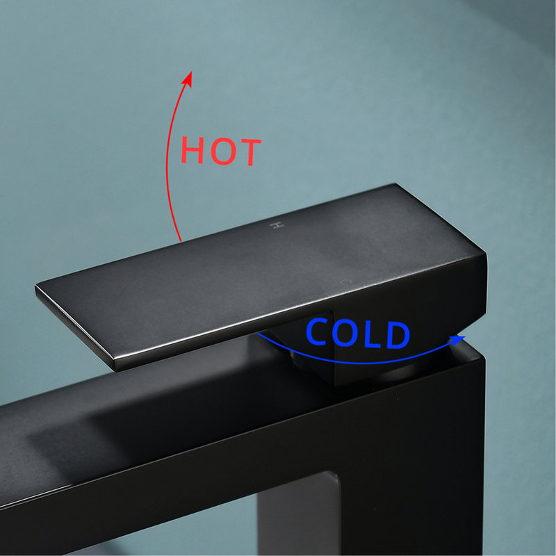 Tall Matte Black Bathroom Faucet With Ceramic Valve And Elegant Design For Sinks Basin Hot Cold Water Mixing Construction