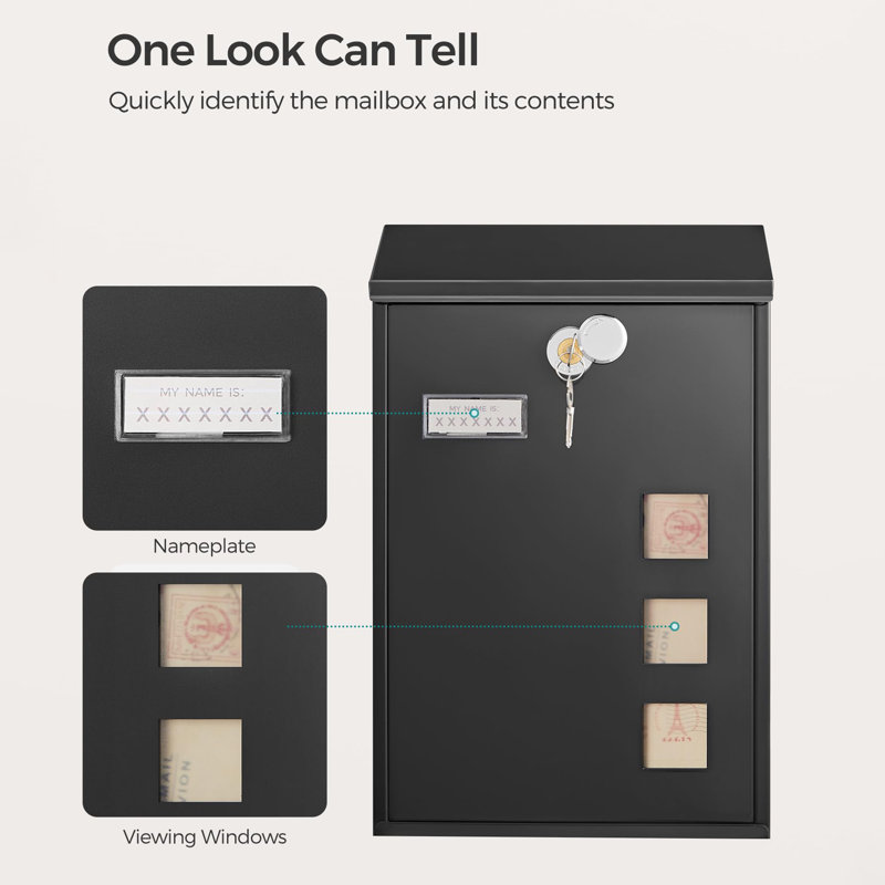 Mogan Letterbox, Black