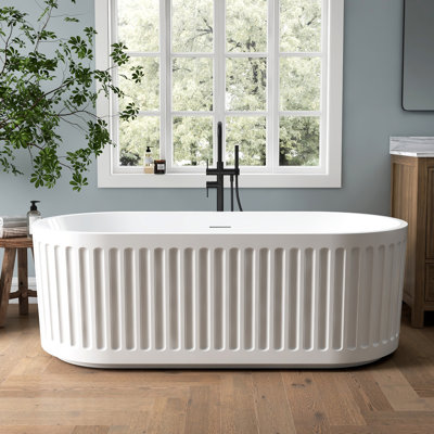 67'' Freestanding Tub Acrylic Soaking Bathtub