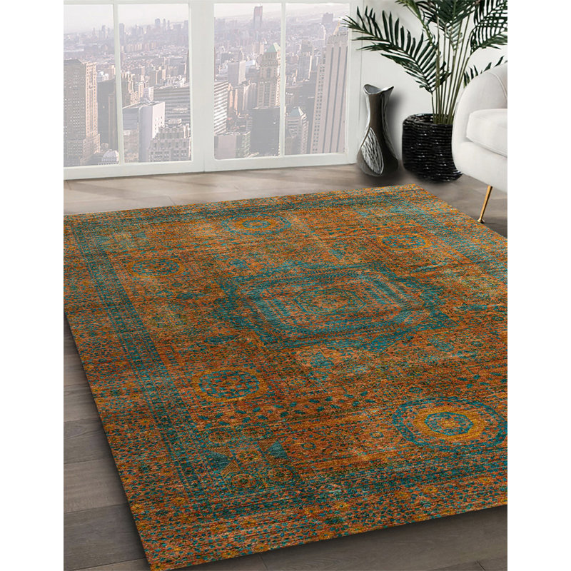 Tapis abstrait moderne 4178, Carré 5 pi