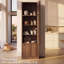Armoire de rangement haute OMCMUU 180 cm (H) × 40 cm (L) × 40 cm (P), meuble de cuisine étroit autoportant avec plusieurs portes de rangement, organisateur vertical gain de place avec système anti-basculement pour cuisine, salle de bain, salon, entrée, 2 couleurs disponibles-1811190746