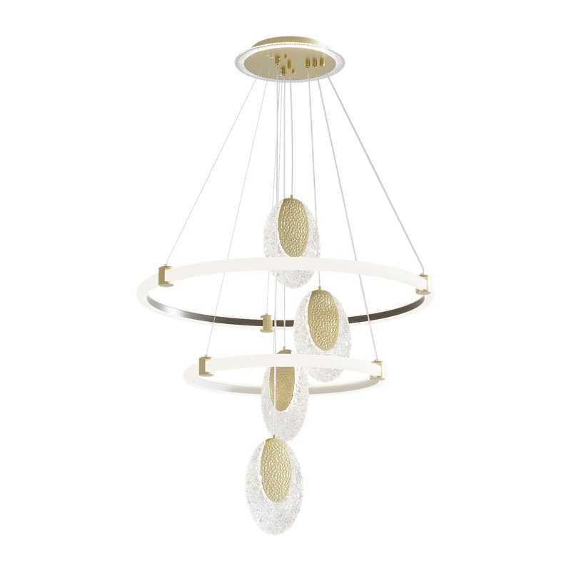  LED Chandelier, 2 Tiers, 120cm H x 60cm W x 60cm D, 57 W
