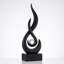 Statue de flamme noire moderne pour le salon