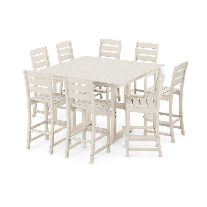 Lakeside 9-Piece Bar Side Chair Set, Sand