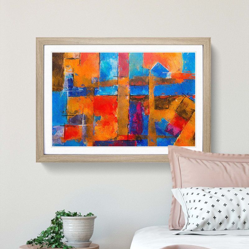 Abstract Vol.35 by S.Johnson - Framed Print, 24cm H x 33cm W x 2cm D, Oak Framed