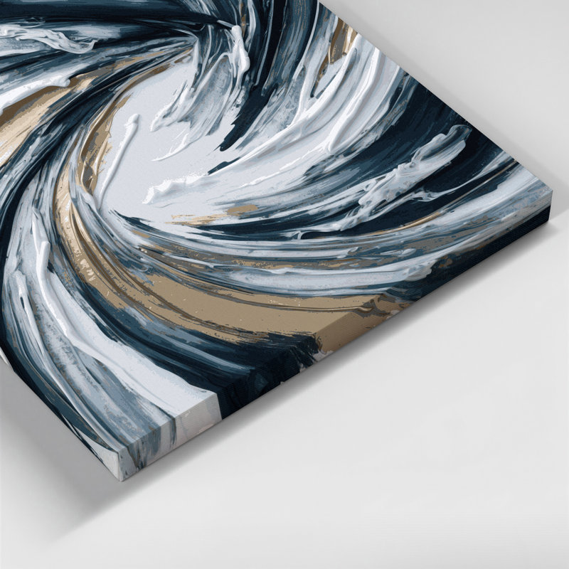 «Lyrical Abstraction 47», art mural sur toile grise, H 16 po x l 20 po