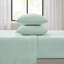 Drap-housse 100% molleton 4 pièces, ultra doux, confortable, boulochage, lavable à la machine, comprenant des draps-housses plats et 2 taies d'oreiller pour un sommeil luxueux en molleton