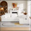 Canapé modulaire en forme de L avec coussin moelleux-132008006