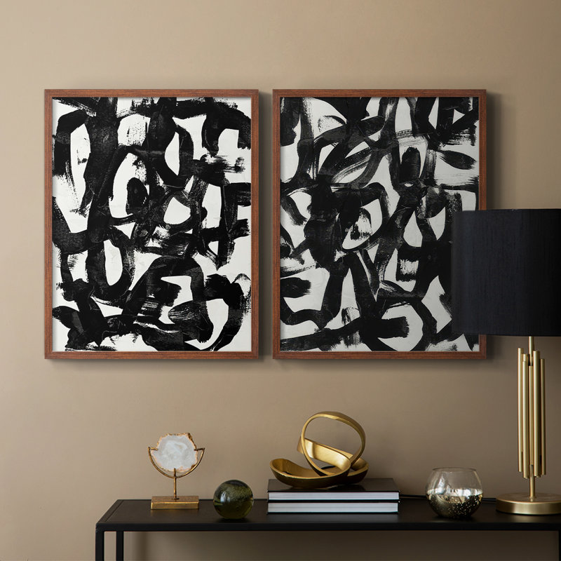 «Graffiti Tangle I», reproduction encadrée de qualité supérieure - prête à être accrochée - aucun clou requis - aucun clou requis