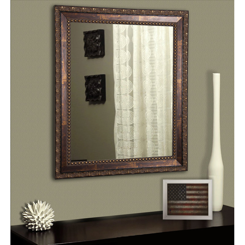 Ljubinka Wood Flat Wall Mirror, 38.5" H x 32.5" W