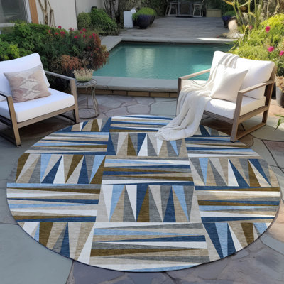 Tapis intérieur / extérieur bleu marine Azura 