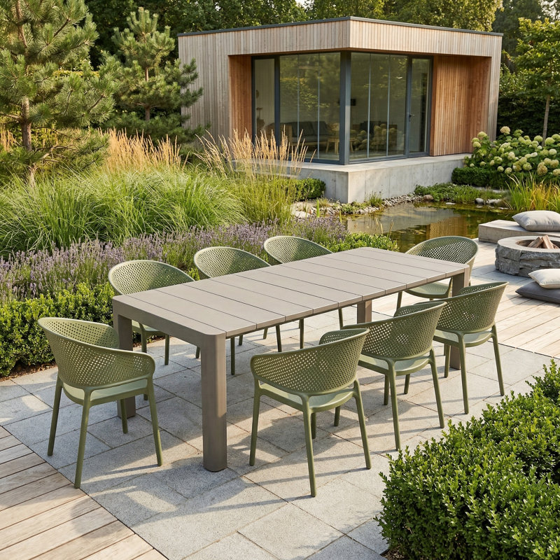 Plastic Patio Dining Set Table,