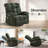 Massage Swivel Recliner Chair with Vibration & Lumbar Heating, 350LBS Oversized Rocker Recliner with USB Charging & Side Pocket for Living Room-1652717235