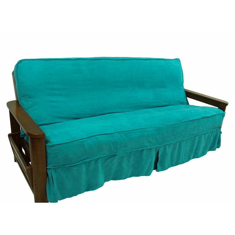Housse pour futon à coussins carrés/rectangulaires, Bleu Aqua
