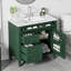 Meuble-lavabo moderne 36 po avec lavabo en céramique - vert ou grenat, rangement spacieux avec 3 tiroirs et armoire, fabrication en bois massif-1490608214