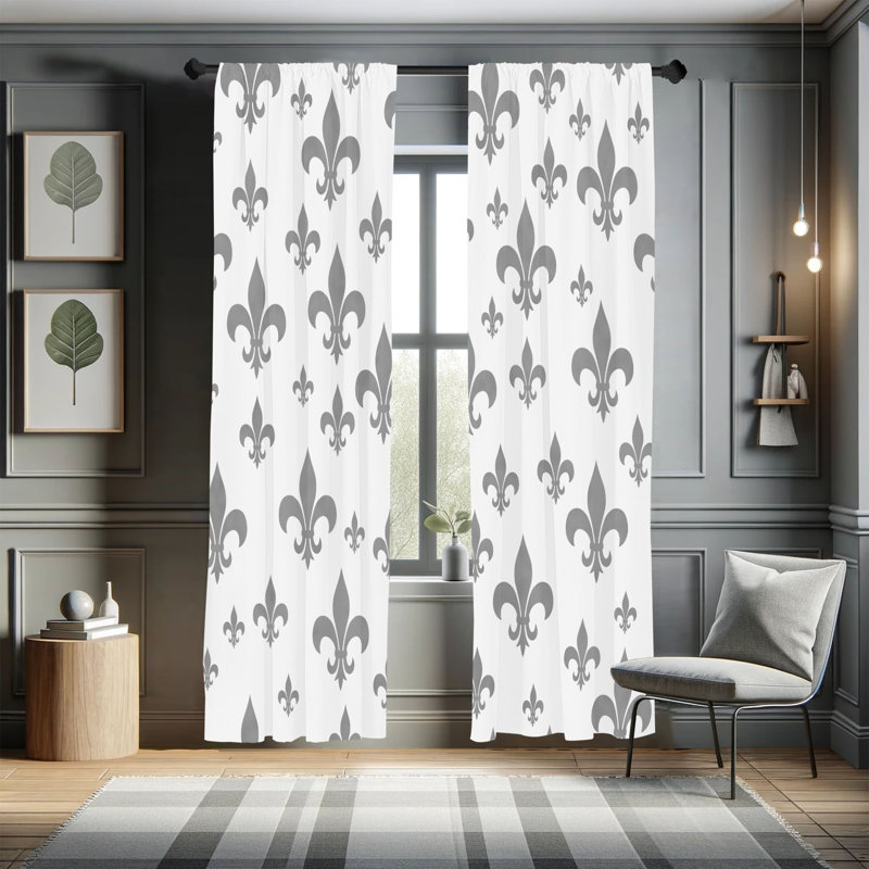 Paire de rideaux gris 28 "Ambesonne, L 28 po x L 63 po