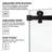 48 In. W X 76 In. H Hinge Frameless Shower Door In Matter Black Finish Clear Glass Soft-Closing Silent Door Bath Panel