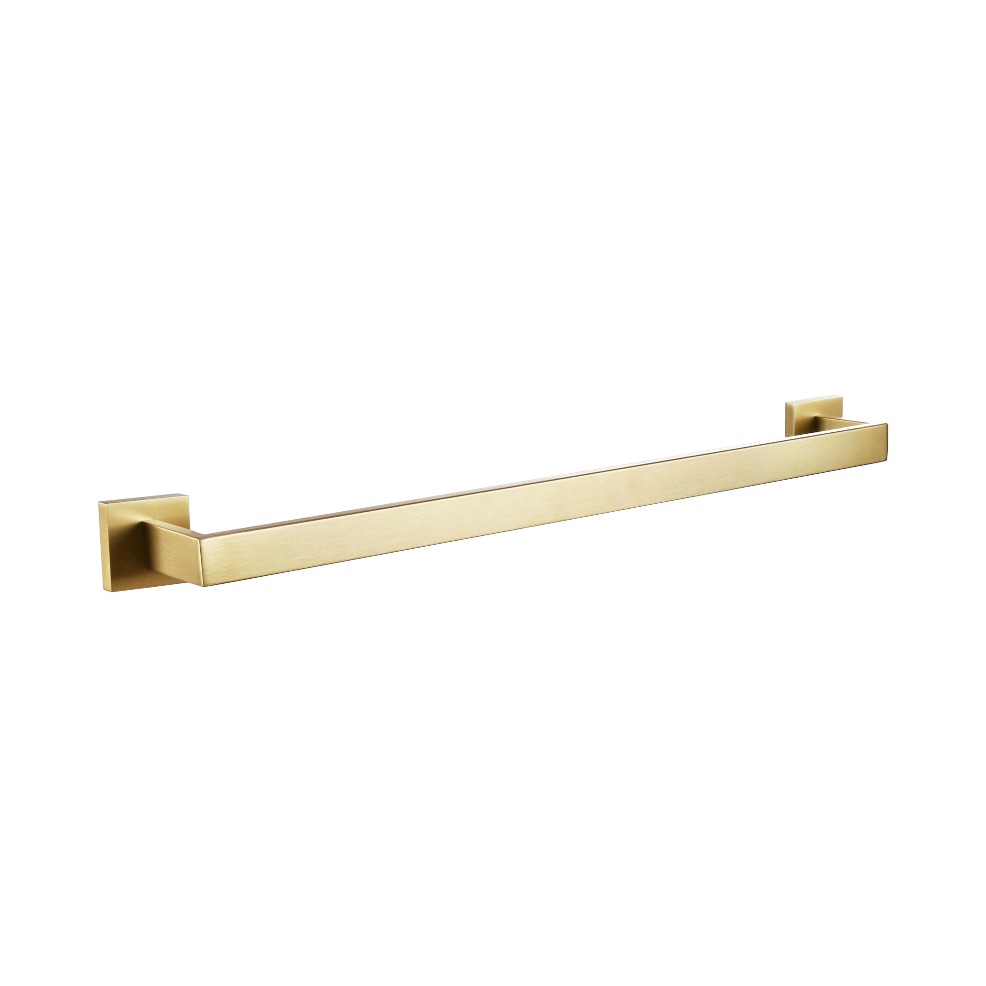 25.5" Wall Mounted Towel Bar, Brushed Gold, 2" H x 25.5" W x 3" D