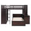 Lit mezzanine multifonctionnel avec lit autonome, tablettes, bureau et garde-robe pour un espace de vie confortable et peu encombrant-1883738829