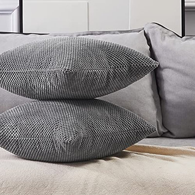 Primrosa Grey Square Cushion Cover
